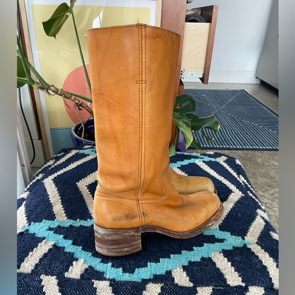 😍 FRYE Campus boots saddle sunrise banana size 10 - Picture 6 of 7
